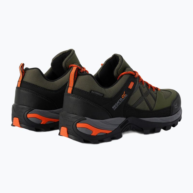 Scarpe da trekking da uomo REGATTA Samaris III Low cypress green/blaze orange 3