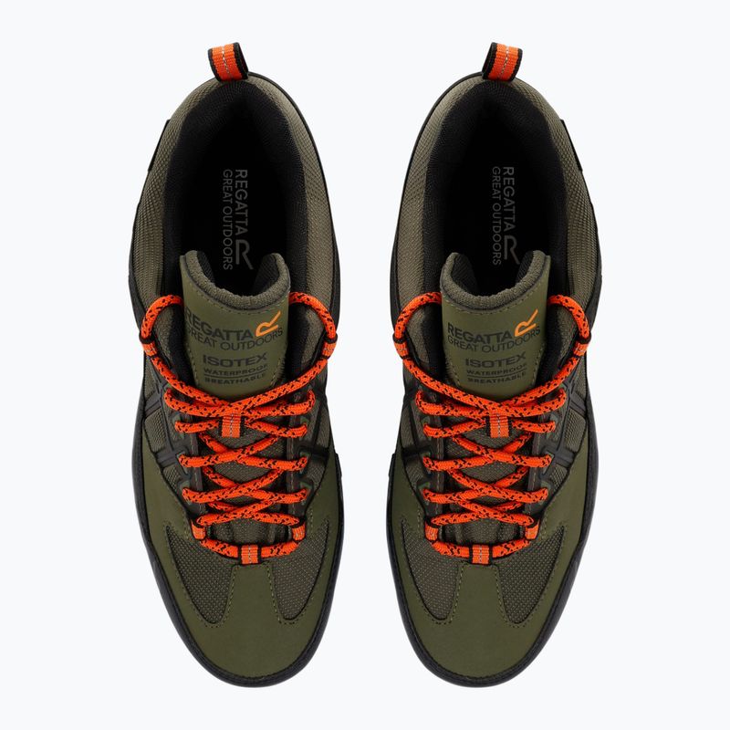 Scarpe da trekking da uomo REGATTA Samaris III Low cypress green/blaze orange 5