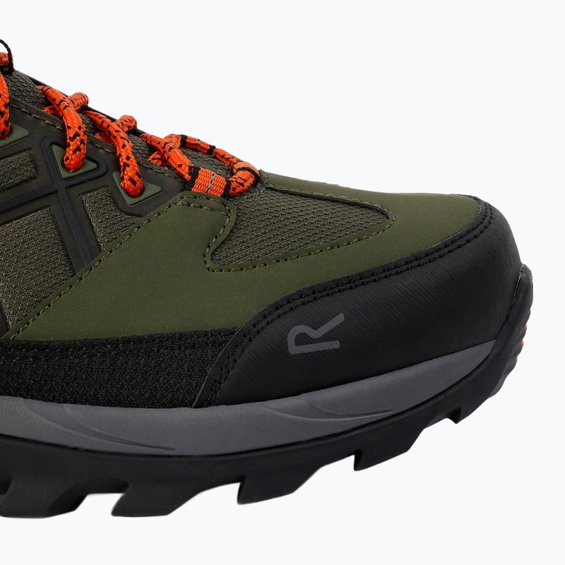 Scarpe da trekking da uomo REGATTA Samaris III Low cypress green/blaze orange 7
