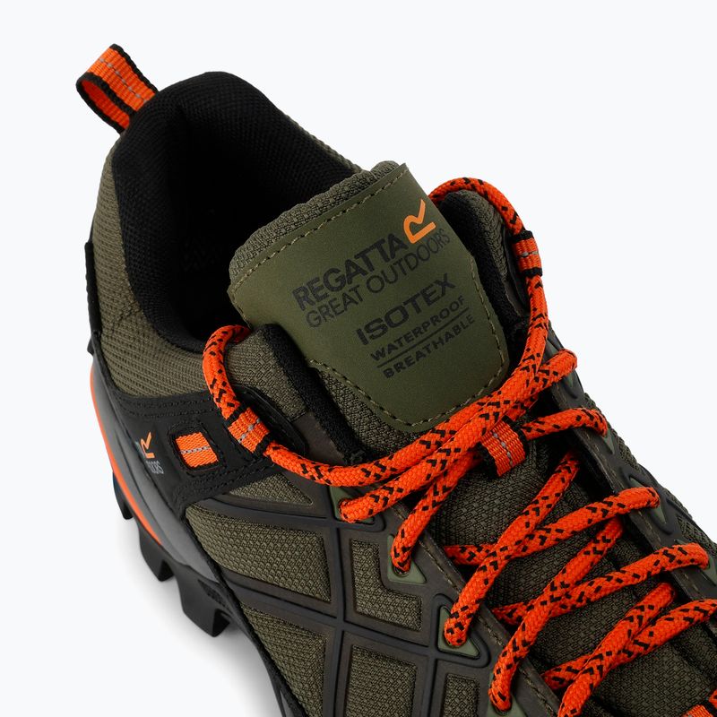 Scarpe da trekking da uomo REGATTA Samaris III Low cypress green/blaze orange 8