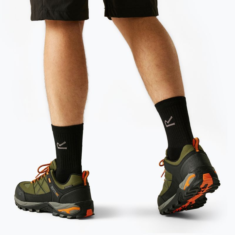 Scarpe da trekking da uomo REGATTA Samaris III Low cypress green/blaze orange 10