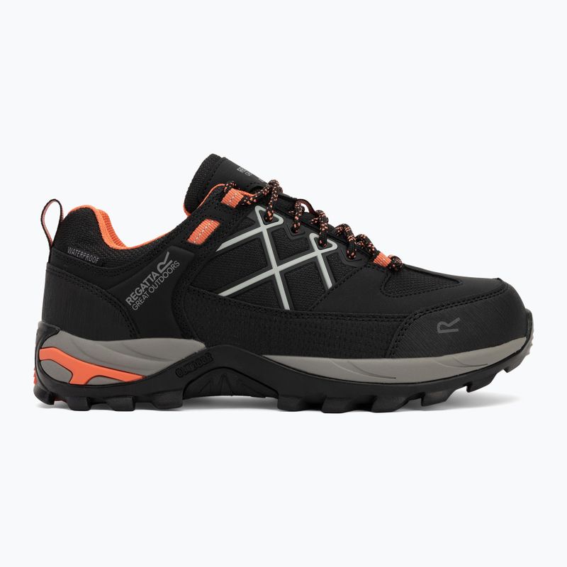 Stivali da trekking da donna REGATTA Samaris III Low nero/satsuma 2