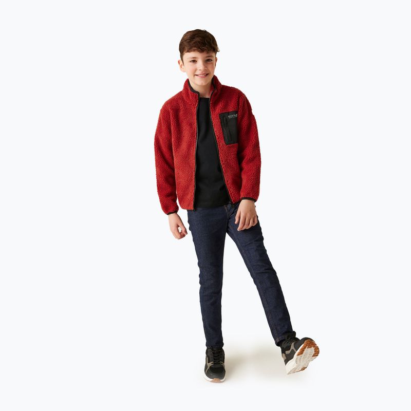 Felpa da bambino REGATTA Junior Frankie Full Zip rosso ocra 2