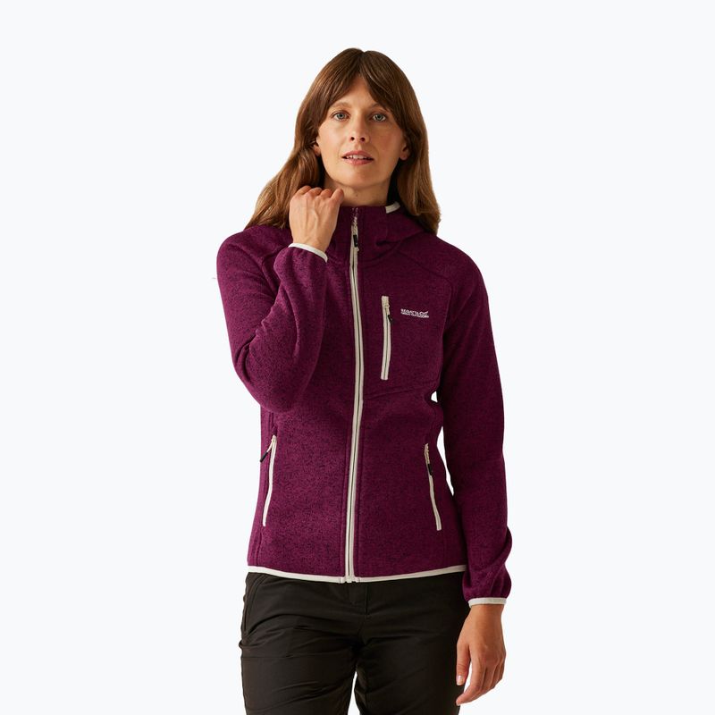 Felpa con cappuccio da donna REGATTA Newhill II beaujolais/vaniglia chiara