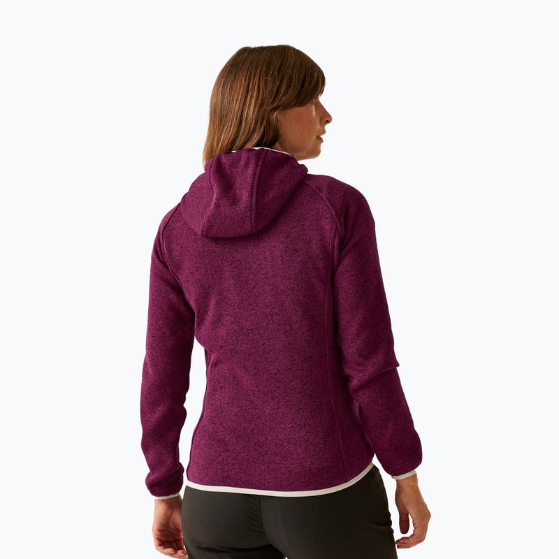 Felpa con cappuccio da donna REGATTA Newhill II beaujolais/vaniglia chiara 3