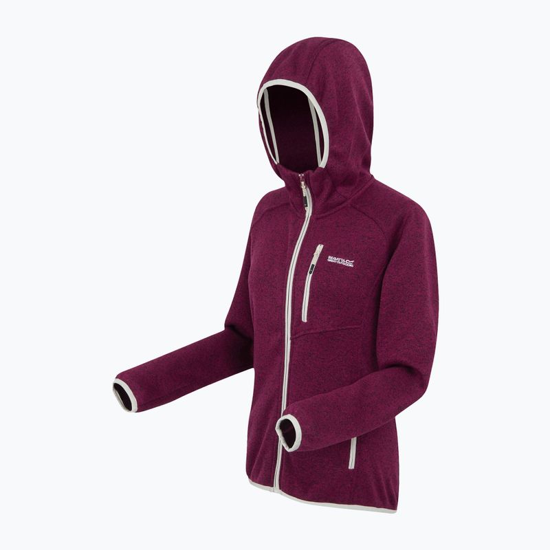 Felpa con cappuccio da donna REGATTA Newhill II beaujolais/vaniglia chiara 9
