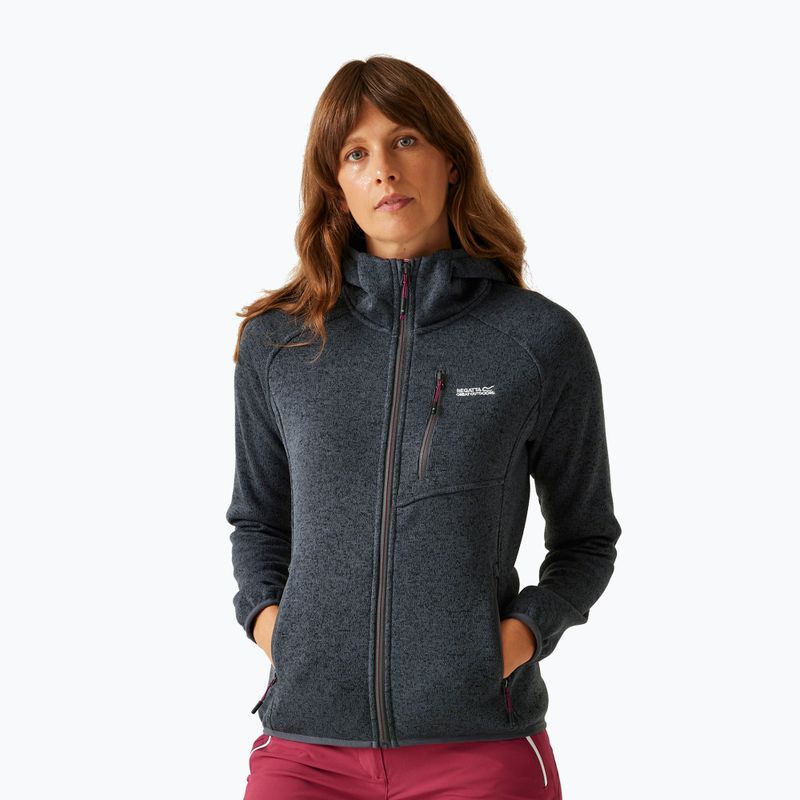 Felpa con cappuccio in pile da donna REGATTA Newhill II seal grey/pop