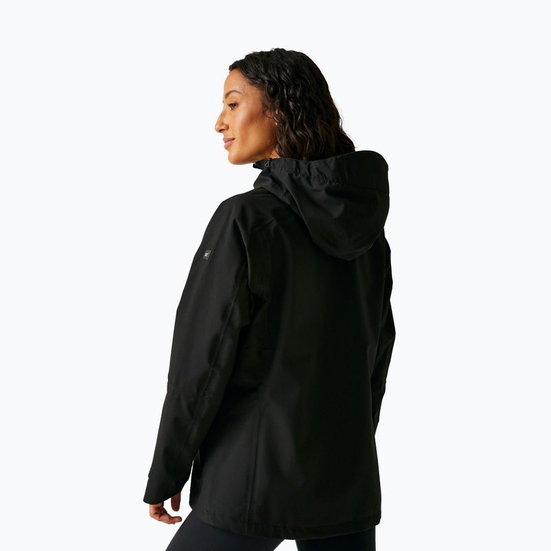 Giacca da pioggia da donna REGATTA Birchdale II nero/grigio foca 3