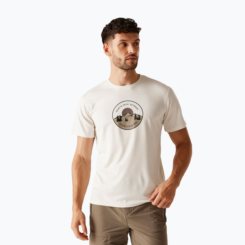 Camicia da trekking da uomo REGATTA Fingal IX stone white