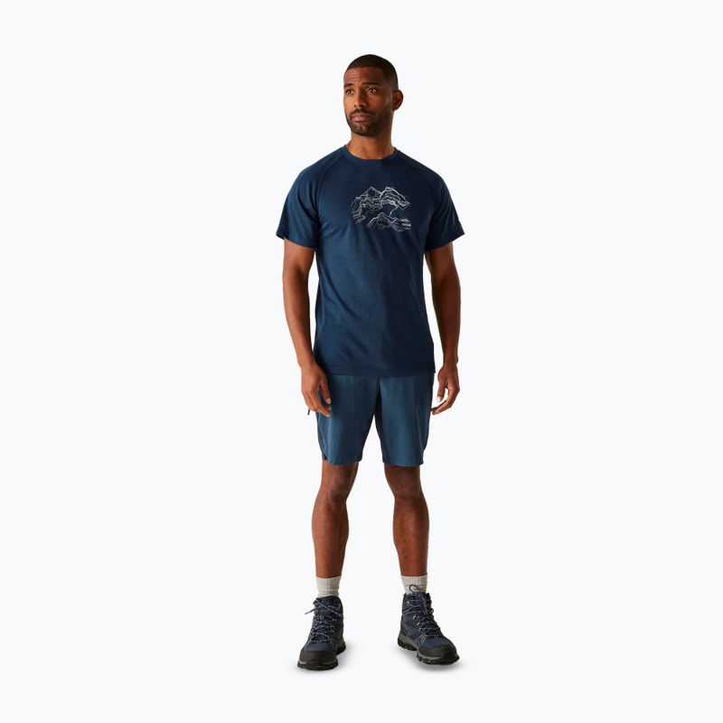 Pantaloncini da trekking da uomo REGATTA Eldes moonlight denim/navy 2