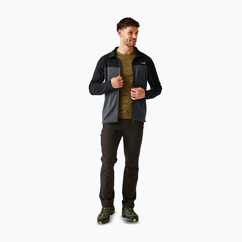 Uomo REGATT Highton Full Zip Midlayer Felpa ash/nero 2