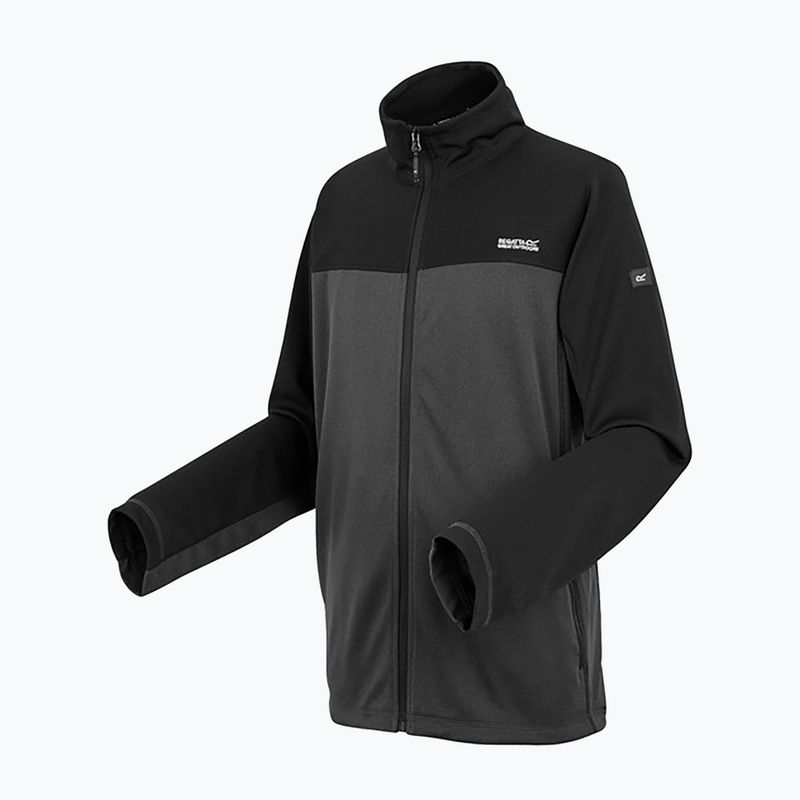 Uomo REGATT Highton Full Zip Midlayer Felpa ash/nero 9