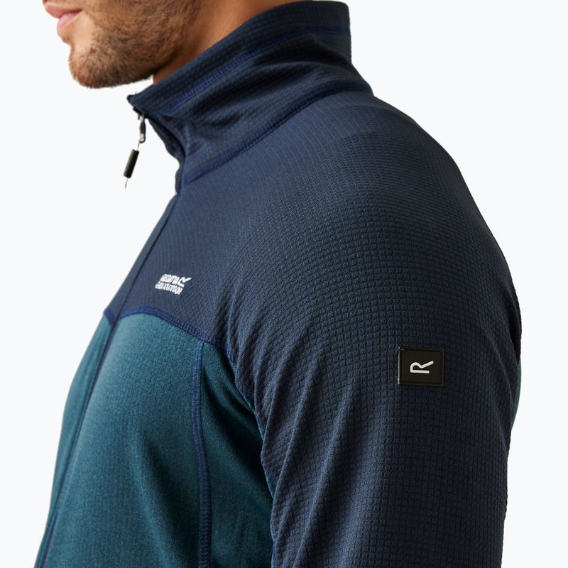 Uomo REGATT Highton Full Zip Midlayer Felpa moonlight denim/navy 4