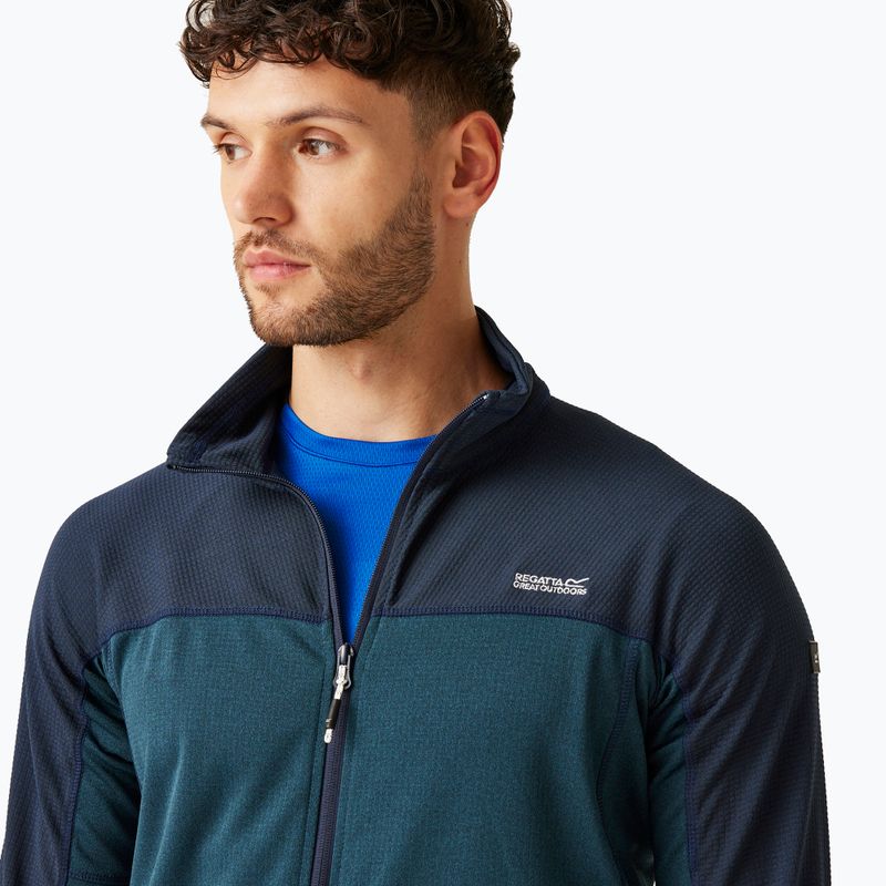 Uomo REGATT Highton Full Zip Midlayer Felpa moonlight denim/navy 5