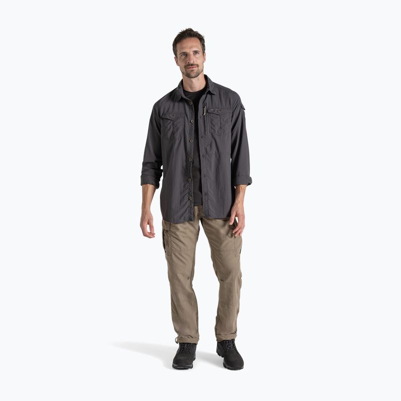 Camicia da uomo Craghoppers NosiLife Adventure Long Sleeved Shirt III black pepper 2