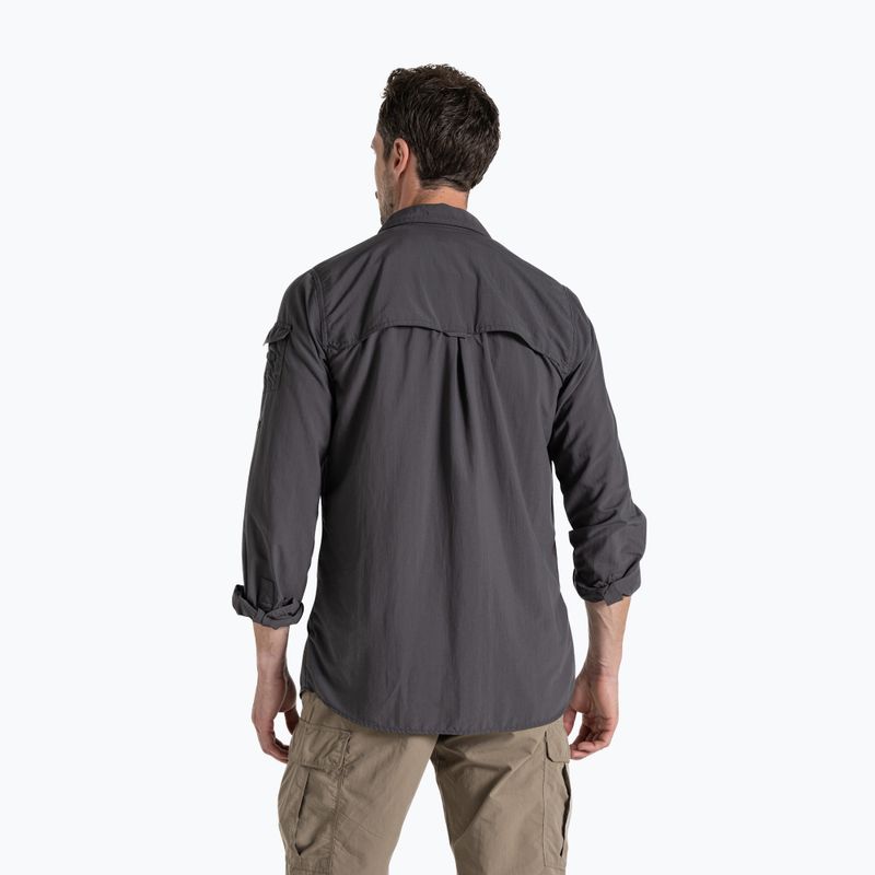 Camicia da uomo Craghoppers NosiLife Adventure Long Sleeved Shirt III black pepper 3