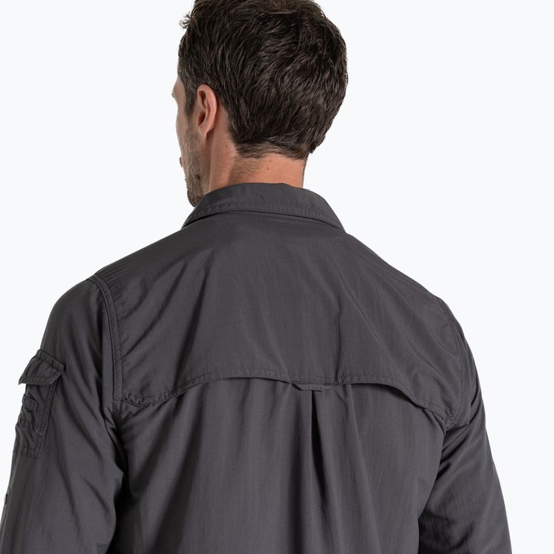 Camicia da uomo Craghoppers NosiLife Adventure Long Sleeved Shirt III black pepper 5