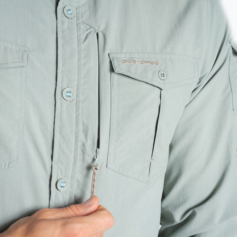 Camicia da uomo Craghoppers NosiLife Adventure Long Sleeved Shirt III lichen green 5