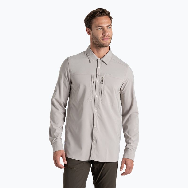 Craghoppers uomo Camicia NosiLife a maniche lunghe Pro Shirt V pergamena