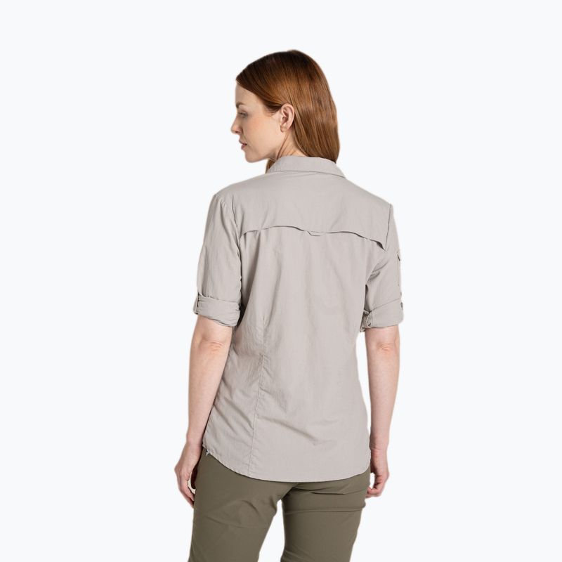 Camicia da donna Craghoppers NosiLife Adventure Long Sleeved Shirt III soft mushroom 4