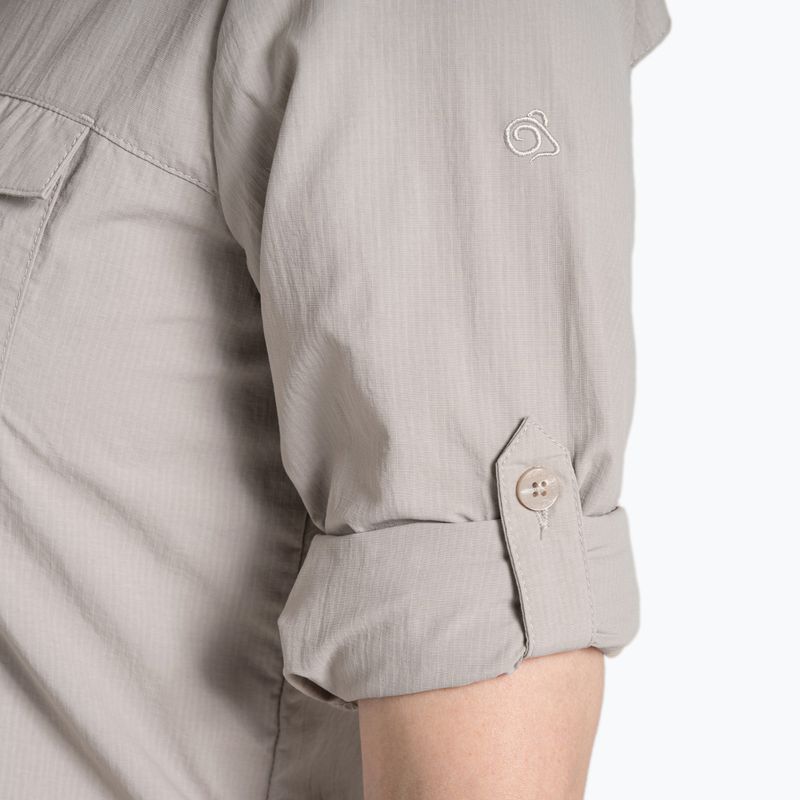 Camicia da donna Craghoppers NosiLife Adventure Long Sleeved Shirt III soft mushroom 8