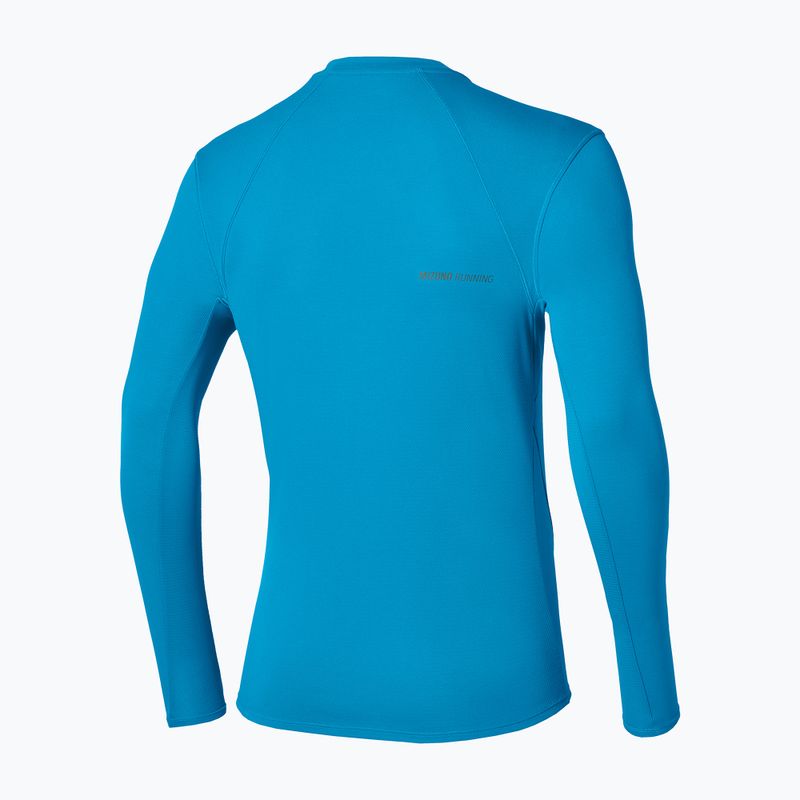 Longsleeve da running uomo Mizuno Tech Thermal Charge Breath Thermo Long Sleeve Tee blue jewel 2