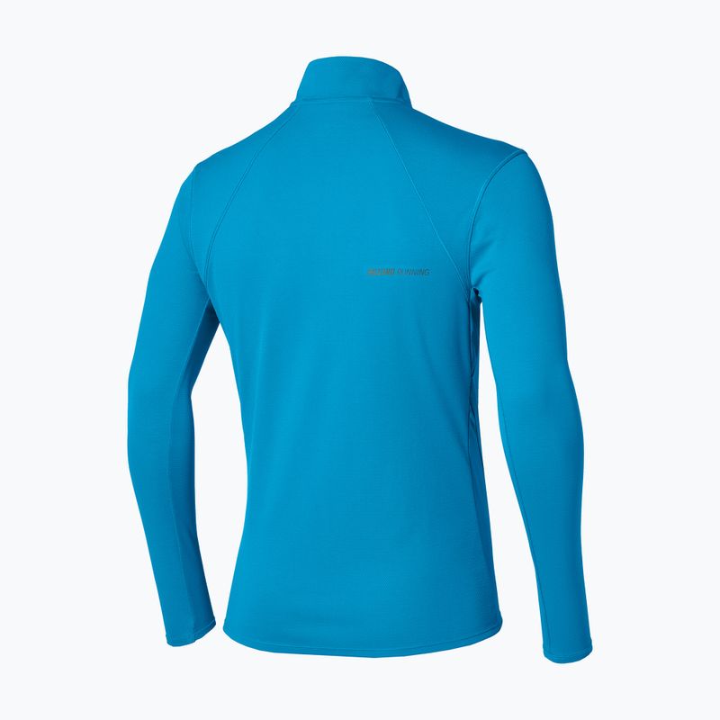 Longsleeve da running uomo Mizuno Tech Thermal Charge Breath Thermo Half Zip Long Sleeve Tee blue jewel 2