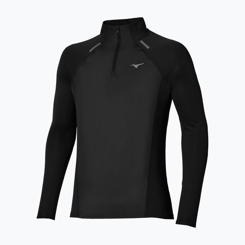 Longsleeve da running uomo Mizuno Active Dryaeroflow Hybrid Long Sleeve Top Black