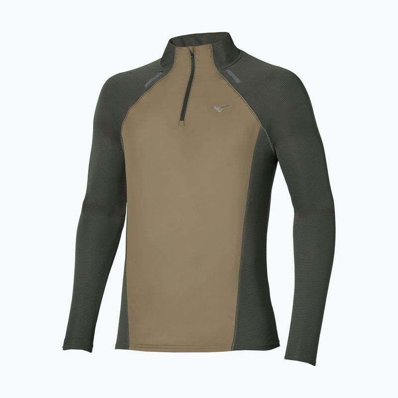 Longsleeve da running uomo Mizuno Active Dryaeroflow Hybrid Long Sleeve Top Forest Night