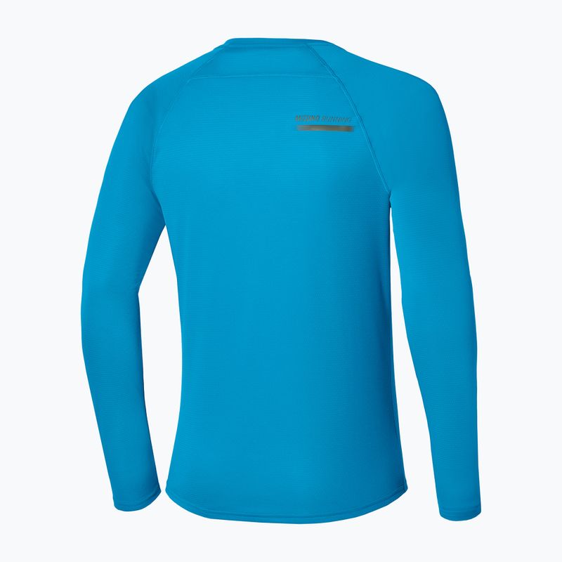Longsleeve da running uomo Mizuno Active Dryaeroflow blue jewel 2