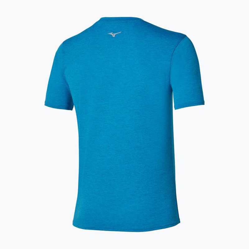 Maglia da corsa da uomo Mizuno Core Runbird Short Sleeve Tee blue jewel 2