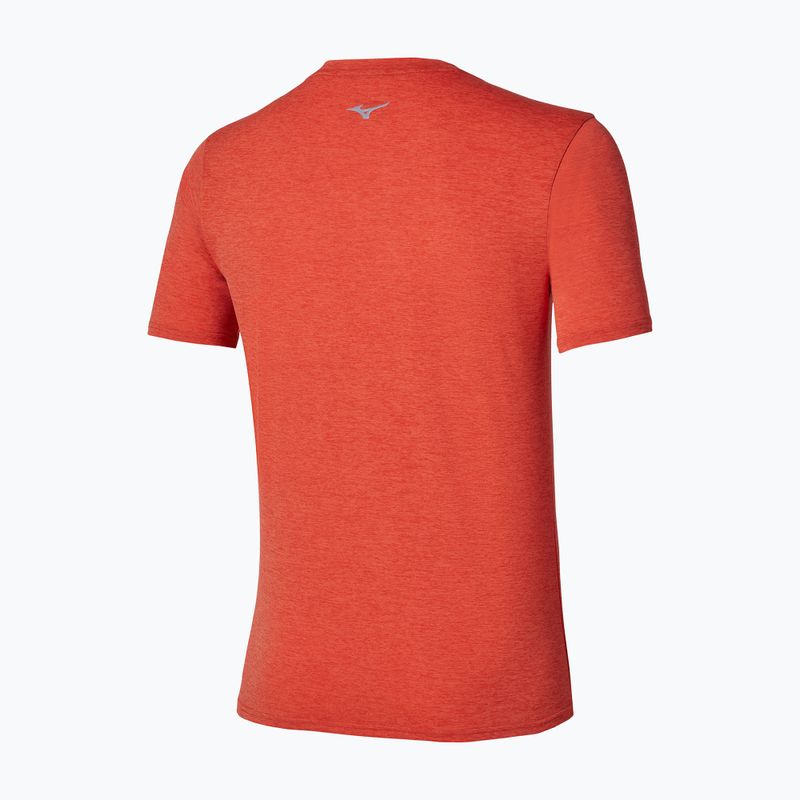 Maglia da corsa da uomo Mizuno Core Runbird Short Sleeve Tee orange 2