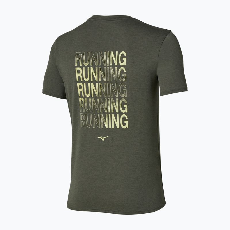Maglia da corsa da uomo Mizuno Core Run Short Sleeve Tee forest night 2