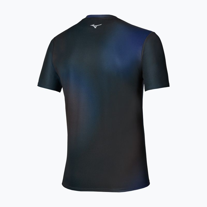 Maglia da corsa da uomo Mizuno Core Graphic Short Sleeve black/blue 2