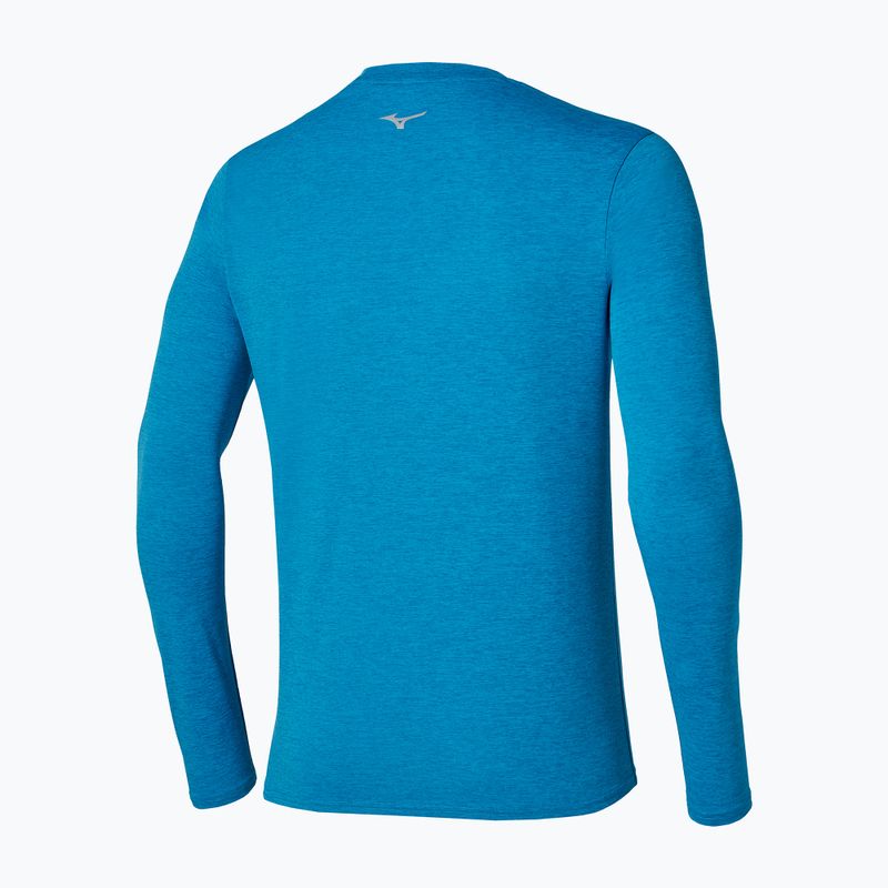 Longsleeve da running uomo Mizuno Core Impulse Long Sleeve Tee blue jewel 2
