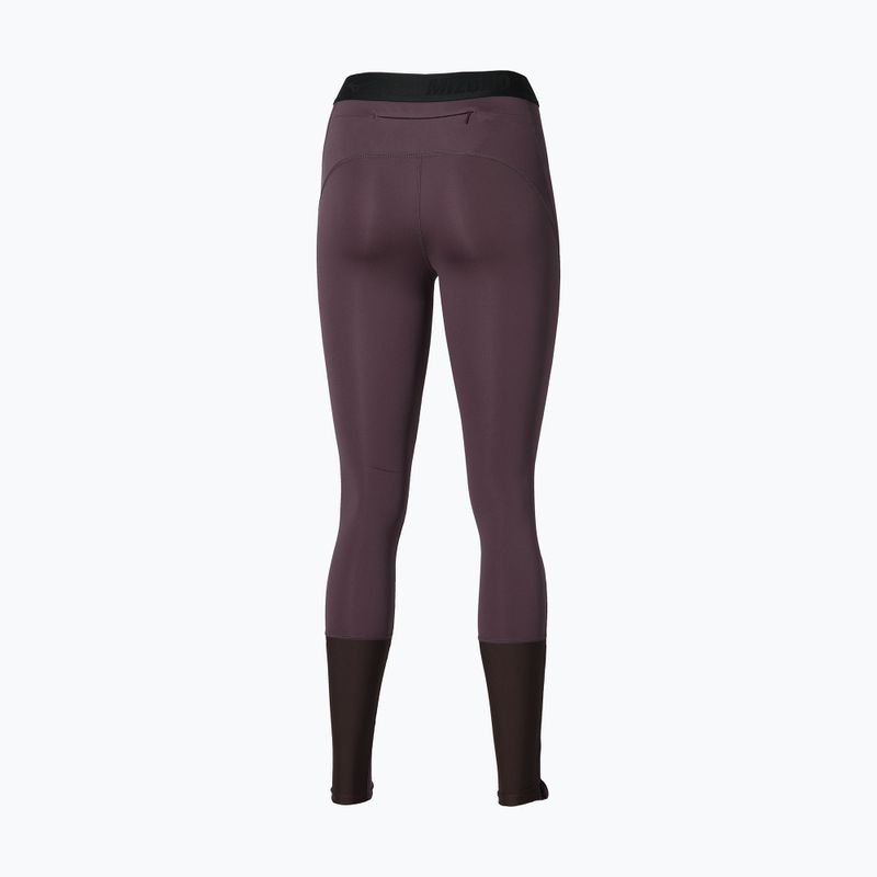Leggings da corsa da donna Mizuno Core Impulse Long Tight raisin 2