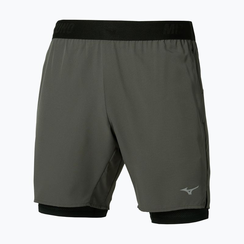 Pantaloncini da corsa da uomo Mizuno Core 7.5 Inches 2In1 forest night