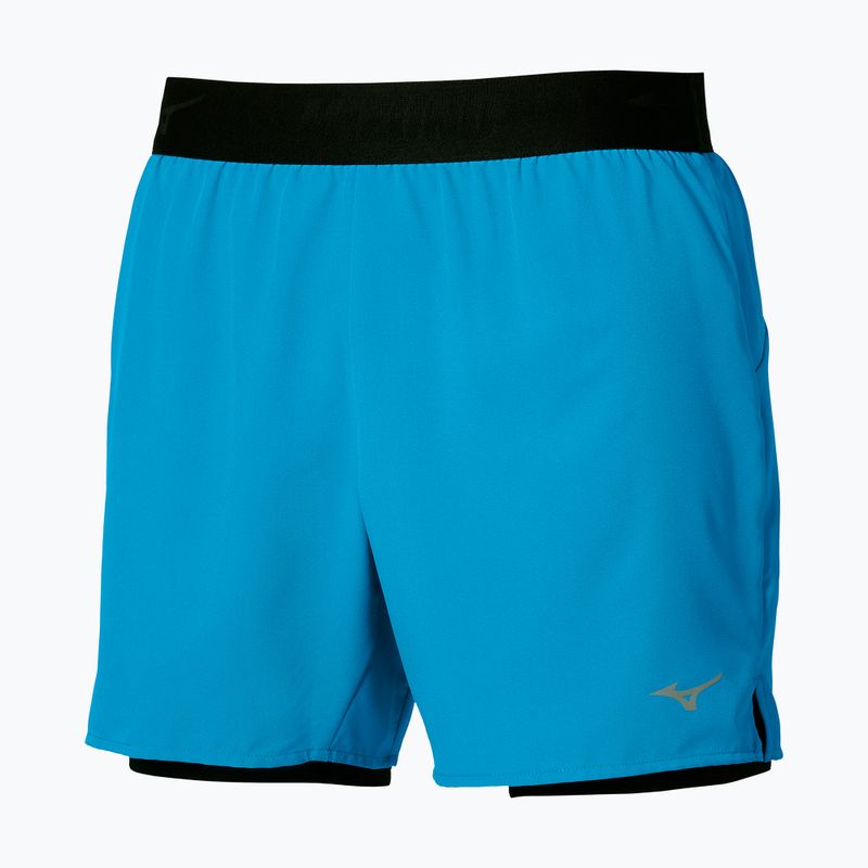 Pantaloncini da corsa da uomo Mizuno Core 5.5 Inches 2In1 blue jewel