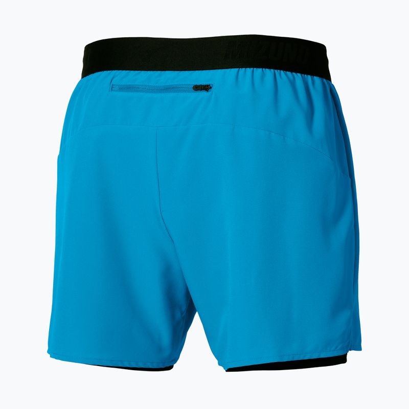 Pantaloncini da corsa da uomo Mizuno Core 5.5 Inches 2In1 blue jewel 2