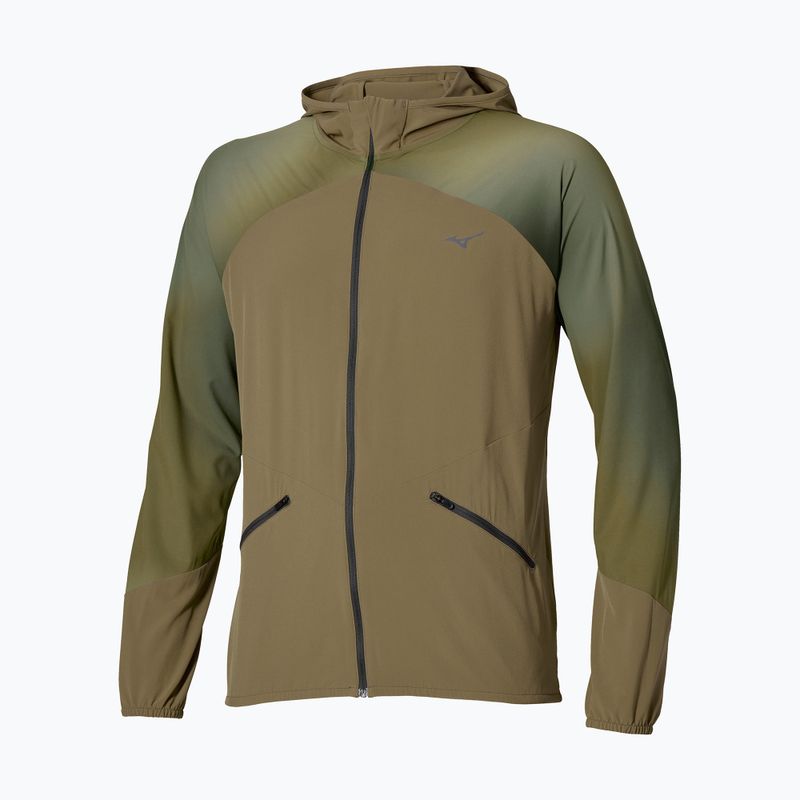 Giacca da corsa da uomo Mizuno Active Alpha Hooded Jacket martini olive