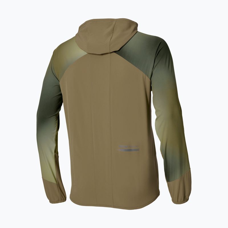 Giacca da corsa da uomo Mizuno Active Alpha Hooded Jacket martini olive 2