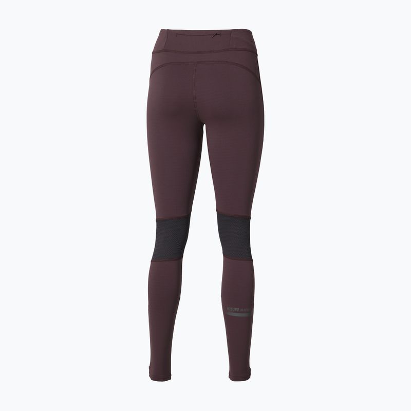 Leggings da corsa da donna Mizuno Active Warmalite Long Tight raisin 2