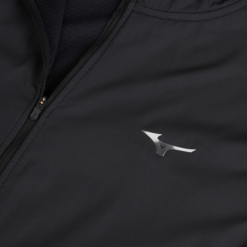Giacca da corsa da uomo Mizuno Active Warmalite Hybrid Full Zip Hooded Long Sleeve Top black 3