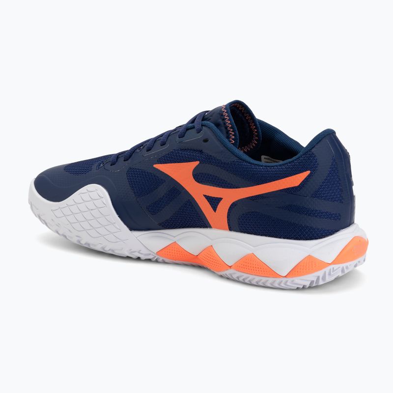 Scarpe da tennis uomo Mizuno Wave Enforce Tour 2 CC beacon blue/white/lava orange 3