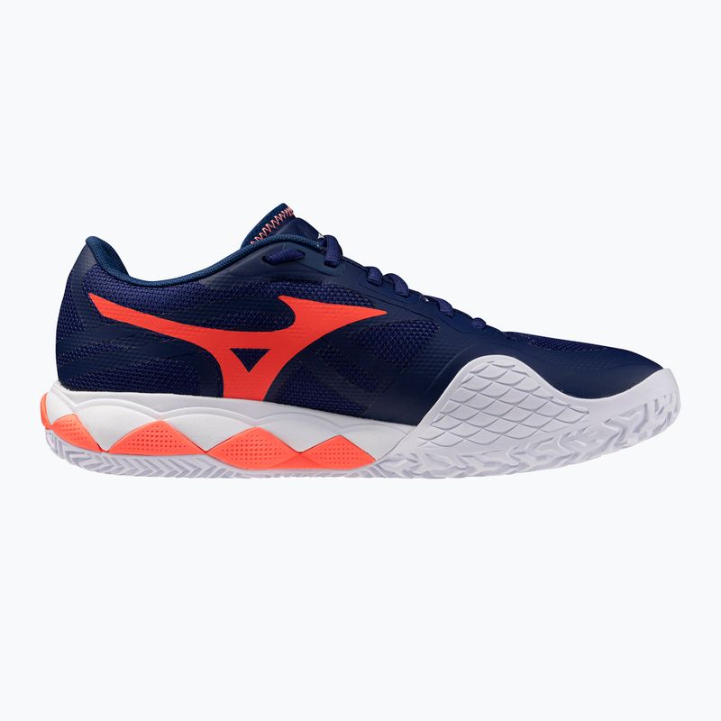 Scarpe da tennis uomo Mizuno Wave Enforce Tour 2 CC beacon blue/white/lava orange 9