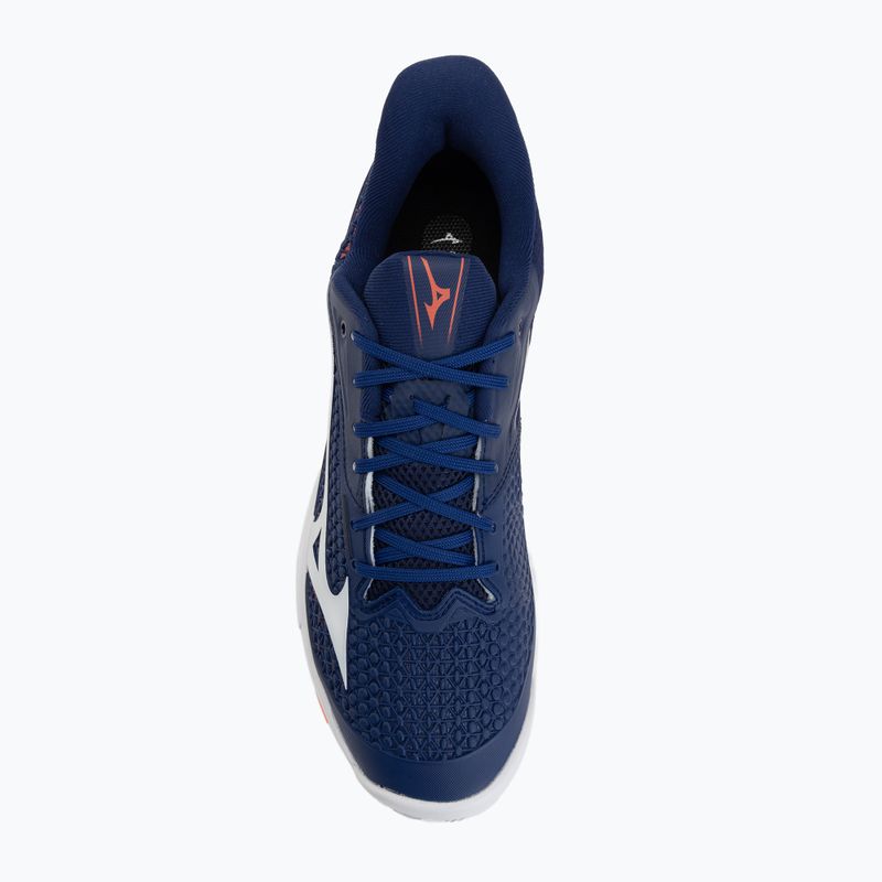 Scarpe da tennis uomo Mizuno Wave Exceed Tour 7 CC beacon blue/white/lava orange 5
