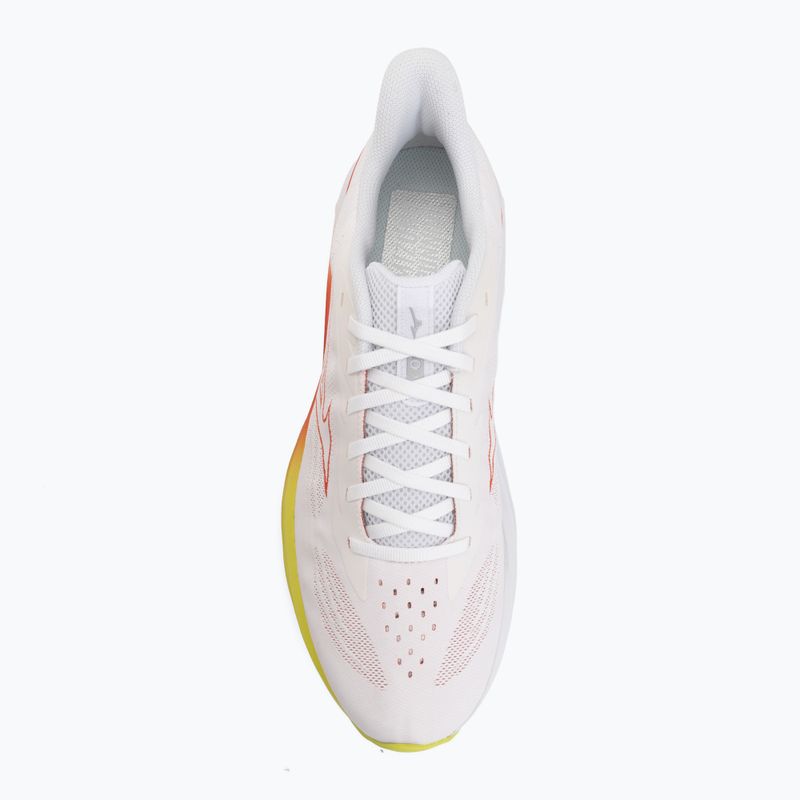 Scarpe da corsa uomo Mizuno Wave Skyrise 7 white/orange/evening primrose 5