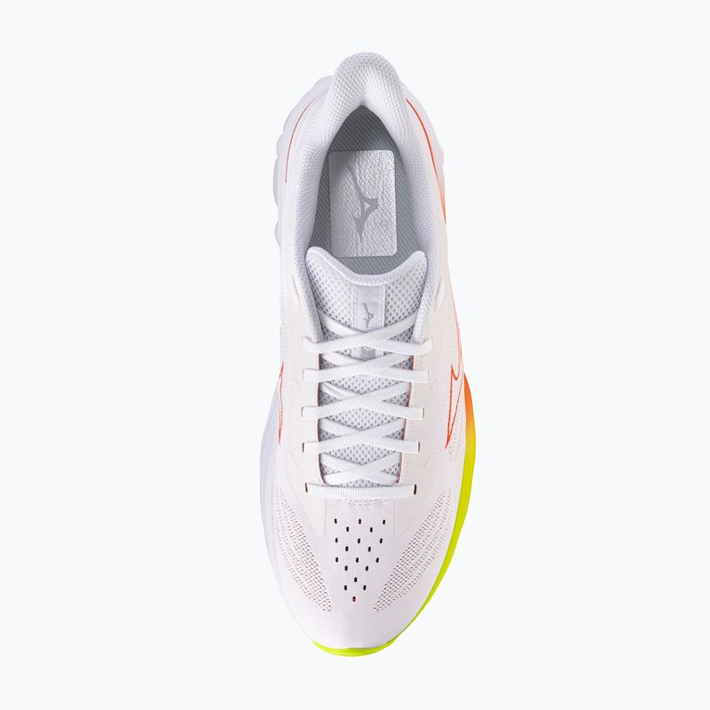 Scarpe da corsa uomo Mizuno Wave Skyrise 7 white/orange/evening primrose 5