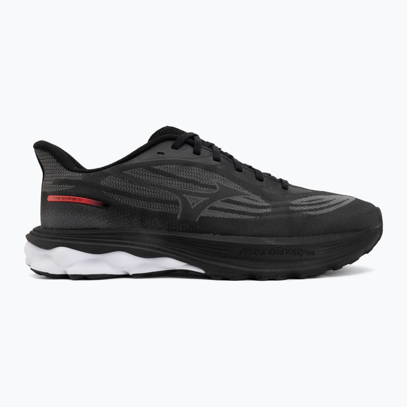 Scarpe da corsa uomo Mizuno Wave Skyrise 7 black/iron gate/tomato puree 2