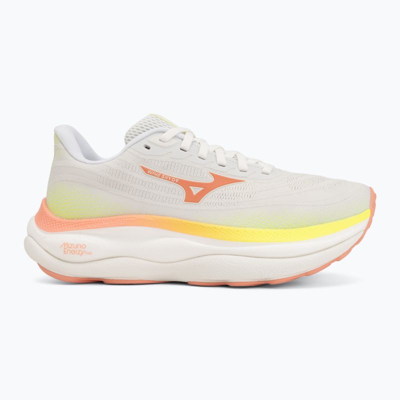 Scarpe da corsa donna Mizuno Wave Sky 9 gf white/desert flower/lime pulp 2